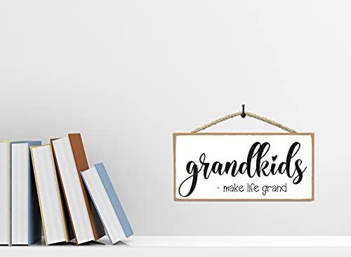 Netos tornam a vida de Grand Sign - Sinais de netos para decoração de casa - Presente dos avós - Presentes para decoração