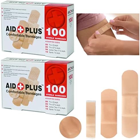 200 Bandagens de variedades adesivos estéilos antiaderentes