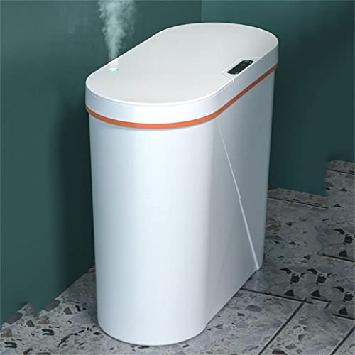 Zhuhw spray lixo inteligente pode eletrônico automático lixo doméstico para banheiro banheiro banheiro banheiro estreito