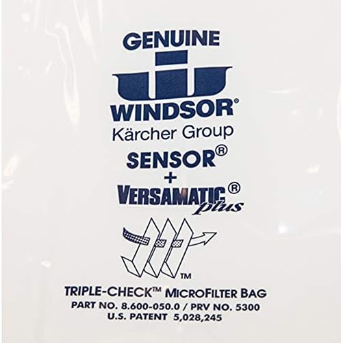 Windsor Karcher Genuine Triple Check Microfilter Bag 8.600-050.0 para sensor e versamático mais sacos de balas de vácuo