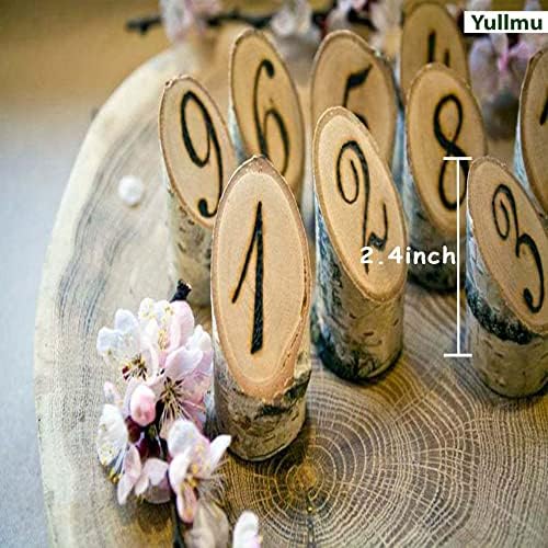Yullmu 1-20 Número da mesa de madeira, número da mesa de casamento, sinal de restaurante, número da mesa, número da