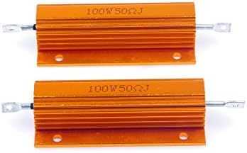 LM YN 100 watts 50 ohm 5% Resistor Wirewound Resistores de concha de alumínio eletrônico Gold