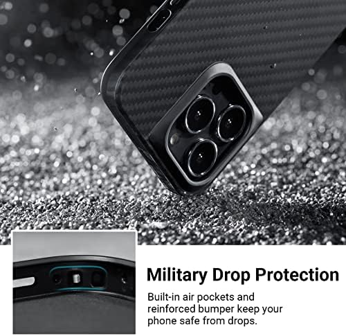 Caso Pitaka para iPhone 14 Pro Max, 6,7 polegadas, Grade militar iPhone 14 Pro MAX Caixa de telefone Protetor, compatível com MagSafe