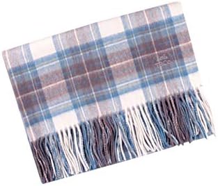 The Tartan Blanket Co. Lambswool Baby Blanket Stewart Tartan azul suave