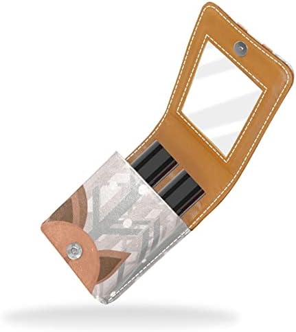 Caixa de batom Guerotkr, organizador de batom de Lip Lip Gloss com espelho, Mini Lipstick Surfol, Fox