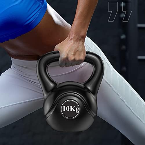 Kettlebell com revestimento de vinil Kettlebell Weight 10kg 22 libras Fitness para levantamento de peso, condicionamento,