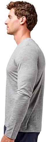 Olivers Apparel comboio de manga comprida camiseta, homens Merino lã manga longa, camisa térmica de manga longa leve
