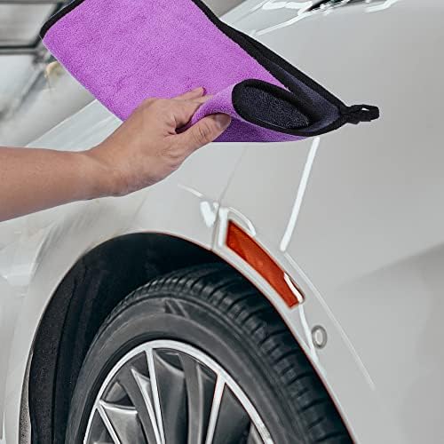 X Autohaux 2pcs Microfibre Secando toalha 40 x 40cm 600gsm Altamente absorvente limpeza de carros detalhando