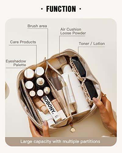Saco de maquiagem de Every Travel, sacos de cosméticos de grande capacidade para mulheres, bolsa portátil à prova d'água,