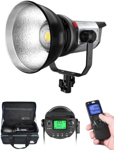 Pixel 120W LED de saída contínua Luz de vídeo, 5600k Bowens Mount Photography Light, 10900LUX@1M CRI97+ TLCI99+ Luz de estúdio, controlador remoto para fotografia de retrato e gravação de vídeo