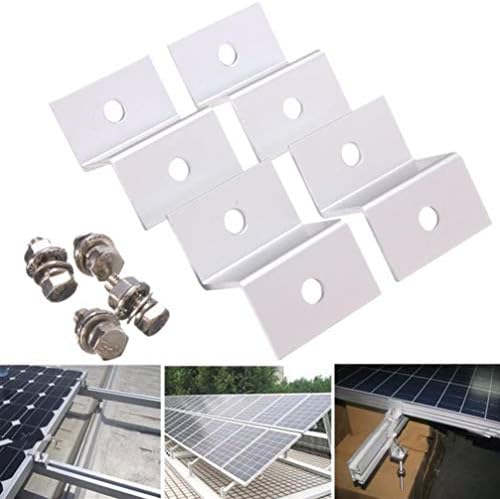 Suporte de metal happyyami suporte de metal de metal 4pcs z painéis de painel solar suportes de montagem z para painéis