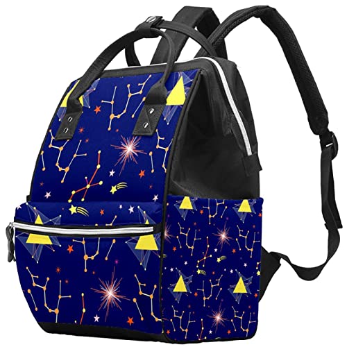 Bolsas de fraldas do padrão espacial Backpack Mummy Backpack de grande capacidade Bolsa de enfermagem Bolsa de viagem para cuidados