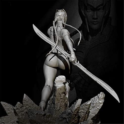 ETRIYE Modelo de caractere de resina de 80 mm feminino Warrior Running Combat Die Casting Soldier Kit Figura /KH7035