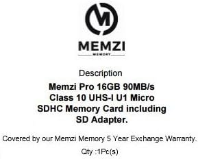 MEMZI PRO 16GB CLASS 10 90MB/S MICRO SDHC CARTÃO de memória com adaptador SD para câmeras digitais de Kidizoom VTech