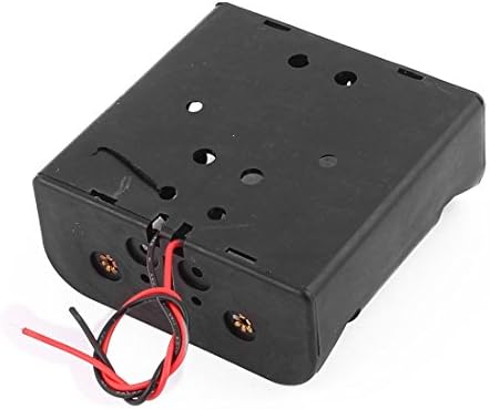 Aexit plástico carregador e conversores de arame de armazenamento de mola de armazenamento caixa de caixa para suporte para carregadores de bateria 2x1.5V D bateria