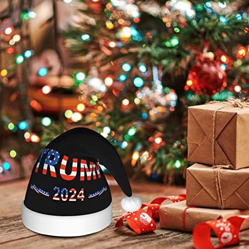 Trump 2024 Take America Back Christmas Hat Homem Mulher Beanie Unissex Holiday Hat para chapéus de festa de férias