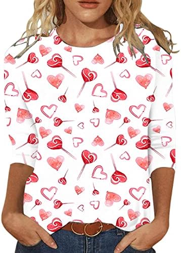 Camisas dos namorados para mulheres 2023 Tees gráficos Tops de férias de primavera Plus Tamanho Y2K Roupas confortáveis ​​Sorto