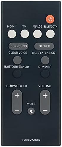 FSR78 ZV28960 Substitua o controle remoto adequado para o sistema de alto-falantes da Yamaha Sound Bar YAS-106 YAS-207 YAS-107 ATS-1060 ATS-2070 ATS-1070 YAS-108 NS-WSW42 YAS-CU207 YAS106 YAS207 YAS107 ATS1060 ATS10 ATS207 ATS101
