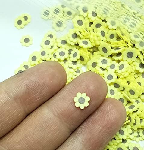 Kemeilian RTAO109 50G Clay Sun Flower Polymer Polymer Sprinkles para artesanato Diy Scrapbook Decoração de pregos Decoração de lodo