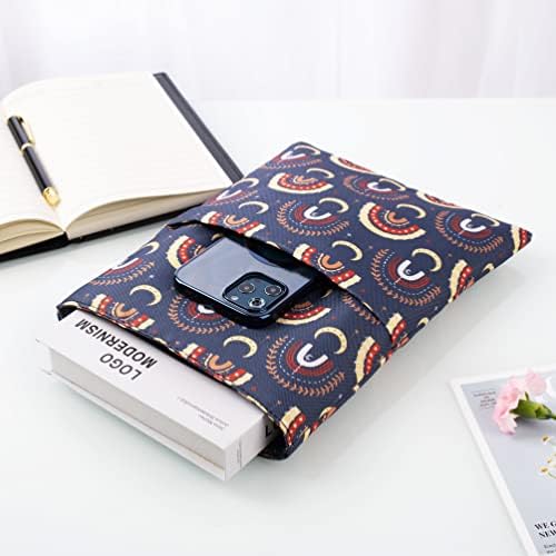The Great Oak Solded Book Sleeve - Rainbows à noite - 8,5 polegadas x 11 polegadas - bolso com zíper - capa de livro para brochura, caça dura, planejador, Kindle