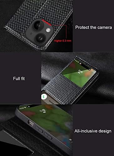 Bneguv Flip Crocodile Texture Texture Case Holster, Cover de cozinha de couro para a Apple iPhone 14 Pro Case 6,1 polegadas