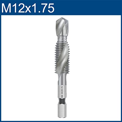 Tap métrica hexágica Tap combinada Tap e broca de flauta espiral HSS Freque para parafuso Torneira Torneira M3 M4 M5 M6 M8 M10