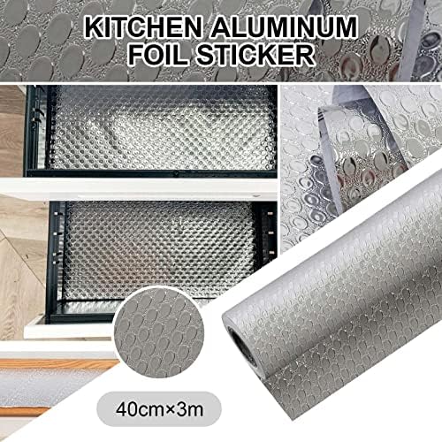 A prova de óleo de parede Auto adesivo cozinha de alta temperatura e adesivos de parede premium de papel backsplash alumínio