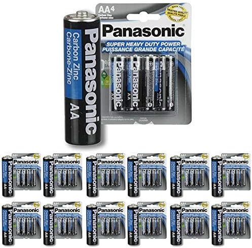48 PC Panasonic AA-4 Carbon Zinc Super Baterias para serviço pesado Toda a bateria para propósito