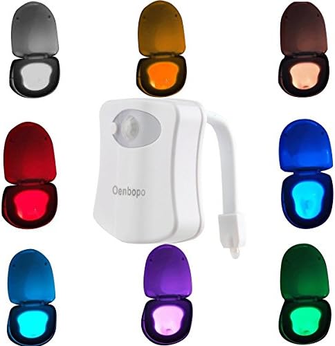 Sensor de movimento colorido Luz noturna do banheiro, Oenbopo Home banheiro banheiro banheiro
