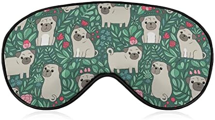 Funny Pug Dogs Máscara do sono Tampa de máscara de olho macio de sombra eficaz com correia elástica ajustável