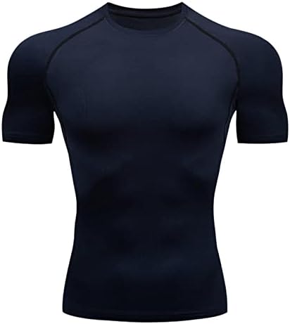 Camisas de compressão de manga curta para homens, camisetas de compressão masculina, tamas de compressão atlética
