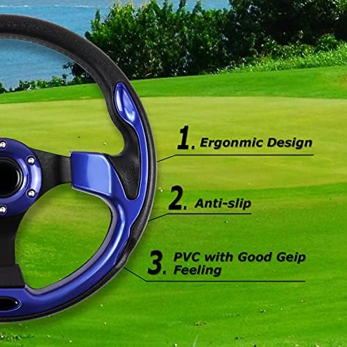 Motafar Carrinho de golfe Volta com Design Ergonômico Universal Fit for Golf Cart Club Car Ezgo RXV & TXT, Yamaha, Tempo Precedente, DS