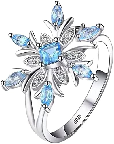 Anéis de engajamento Acessórios de jóias de flores de moda Mulheres Anel Snowflake fofo anéis simples