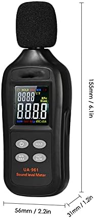 FZZDP Digital Sound Level Meter LCD 35-135dB Volume de ruído Medição de Medição de Medição de Monitoramento de Decibel Testador com