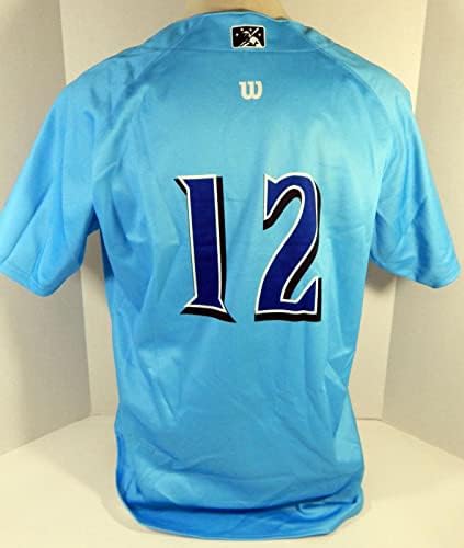 2015 Clearwater Threshers 12 Jogo emitido Blue Jersey Prostate Cancer Night 48 7 - Jogo usou camisas MLB