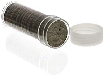 Edgar Marcus redonda de tamanho de moeda de tamanho de plástico transparente suportes de tubo com parafuso na tampa