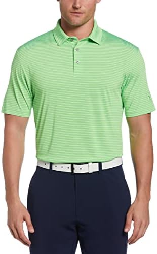 PGA Tour Men's Short Manga Camisa Polo de listra única