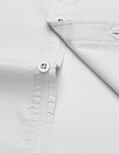Camisa de vestido de negócios masculina de coofandy camisa de manga comprida camisa de moda de moda de algodão casual para baixo camisa