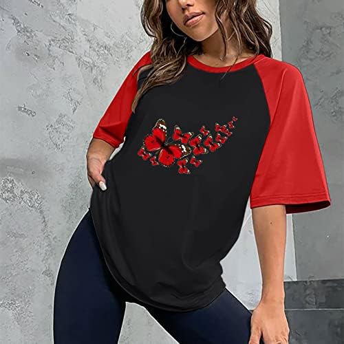 Camiseta de borboleta fofa de mulher