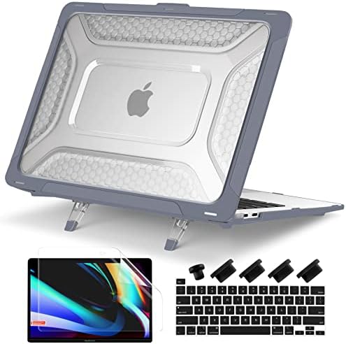 Caso de proteção de Batianda para o modelo anterior do MacBook Pro 16 polegadas 2019, lançamento A2141 com barra de toque, concha dura de favo de mel pesada com parafuso de pára
