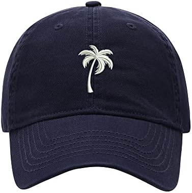 L8502-LXYB BONDO BASEBOL MEN PALM TREE 1 Bordado Caps de algodão lavado Hat Caps de beisebol
