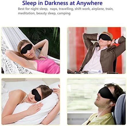 Emicute 3d máscara de sono para homens tampas oculares, máscara de olho super confortável para dormir e cílios,