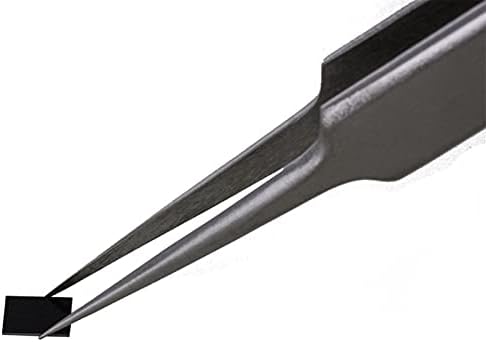Pinça de pinça de pinça de precisão Ultra Precision em aço inoxidável, pinças curvadas com alicates com pinça de ponta fina