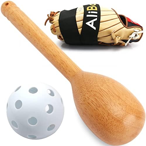 Kit de quebra de luva de beisebol Aliball, Mallet de luva de beisebol pesada de construção sólida de uma peça real, 3 peças para o kit de martelo de luvas, embrulho de luva de beisebol ， Bola de plástico usada para moldar a luva