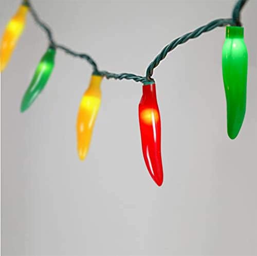 Luzes de corda de pimenta de pimenta, luzes de pimenta de pimenta multicolorida de 13,6 pés com 35 lâmpadas brancas quentes, conecte as luzes de fada de pimenta pimenta listadas para a decoração de Halloween de cozinha de jardim externo em interior