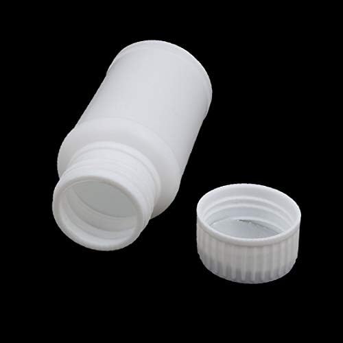 X-dree 60ml plástico branco largo largo redondo em pó de pó de armazenamento de garrafa (60ml Plástico blanc-o boca ancha
