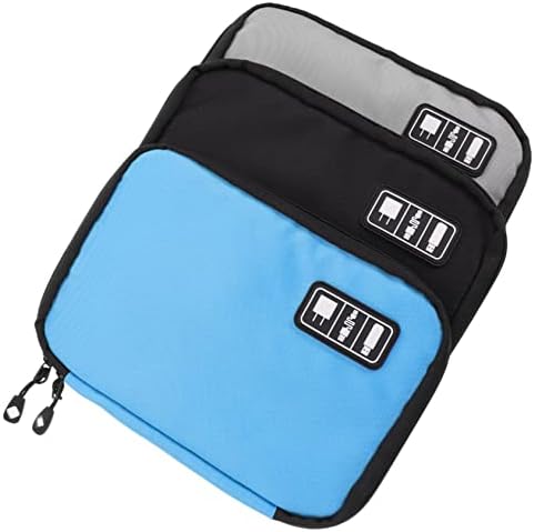 MILISTEN 6 PCS Bag de armazenamento digital Sacos de embalagem de organizações eletrônicas para viagens Sacos organizadores de viagens Bolsa de armazenamento portátil Cabão de transporte de gabinete de transporte eletrônico Pouch Nylon
