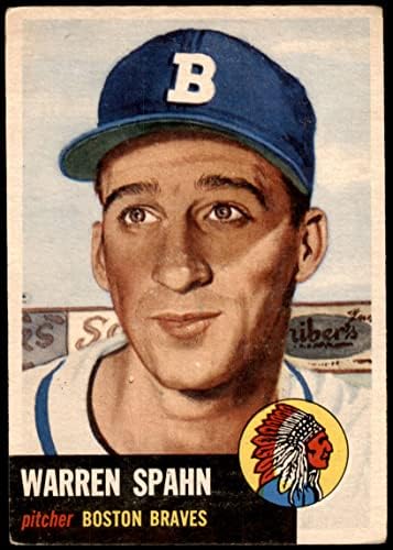1953 Topps # 147 Warren Spahn Boston/Milwaukee Braves VG Braves