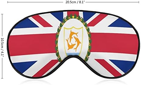 Máscara para os olhos da bandeira de Anguilla para dormir de cegos de Blackout com cinta ajustável para homens mulheres viajam de ioga na soneca