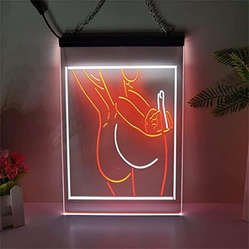 DVTEL Mulheres Naked Ass let Sign LED Modelagem de letras luminosas leves Signboard Painel de acrílico Luz decorativa, 30x40cm Hotel Restaurant Bar Coffee Shop